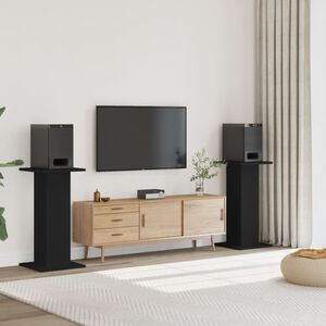 vidaXL Stalci za zvučnike 2 kom crni 30x30x80 cm konstruirano drvo