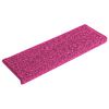 vidaXL Prostirke za stepenice 15 kom 65x21x4 cm roze pravokutni rub