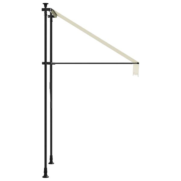vidaXL Tenda na uvlačenje krem 150 x 150 cm od tkanine i čelika