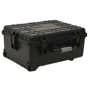 vidaXL Kovčeg s kotačima crni 58 x 45 x 27 cm od PP-a