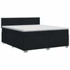 vidaXL Boxspring krevet s madracem Crna 200 x 200 cm Tkanina