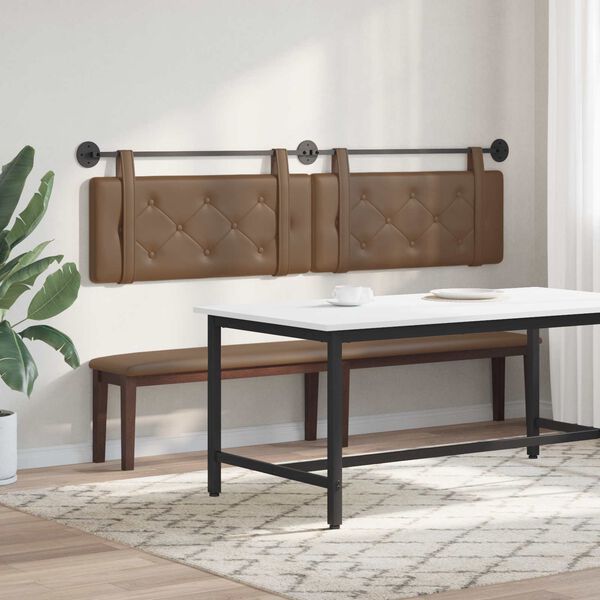 vidaXL Držeće uzglavlje Boja cappuccina 210 x 55 x 5 cm Lažna koža