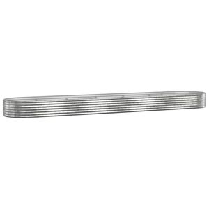 vidaXL Povi&scaron;ena vrtna gredica od pocinčanog čelika 507x100x36 cm srebrna