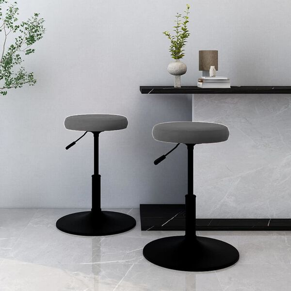 vidaXL Blagovaonske stolice 2 kom tamnosive bar&scaron;unaste