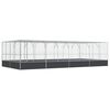 vidaXL Kavez za ptice s produžetkom srebrni 832x414x212 cm čelični
