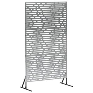 vidaXL Zaslon za privatnost 100 x 50 x 180 cm Pocinčani čelik Srebrna
