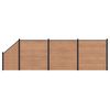 vidaXL Set ograde 4 kom. 619 x 186 cm WPC i aluminij Smeđa