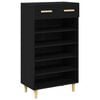 vidaXL Ormar za cipele 60 x 35 x 105 cm Konstruirano drvo Crni hrast