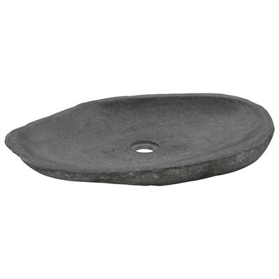 vidaXL Umivaonik od riječnog kamena ovalni 60 - 70 cm