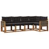 vidaXL Set vanjskih sofa 5 kom. Prirodna i crna