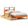 vidaXL Krevet s regalom za knjige bez madraca 75 x 190 cm od borovine
