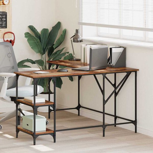 vidaXL Stol Staro drvo 139 x 139 x 75 cm Konstruirano drvo