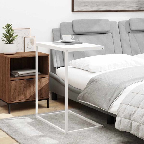 vidaXL Bočni stolić bijeli 55 x 35 x 66 cm od konstruiranog drva