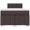vidaXL Krevet box spring s madracem tamnosmeđi 120 x 190 cm od tkanine