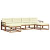 vidaXL Set vanjskih sofa 6 kom. Prirodna i krem