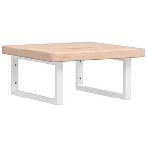 vidaXL Zidna polica za umivaonik od čelika i masivne hrastovine