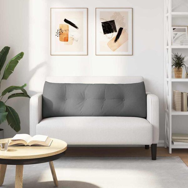 vidaXL Jastuk za leđa Tamno siva 140 x 24 x 50 cm tkanina