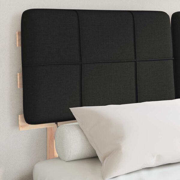 vidaXL Krevetni okvir s tapiciranim uzglavljem Crna 150 x 200 cm