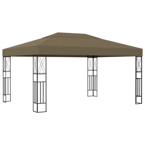 vidaXL Sjenica od tkanine 3 x 4 m smeđe-siva