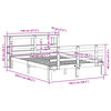 vidaXL Okvir kreveta s uzglavljem vo&scaron;tano smeđi 140x200 cm od borovine