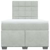 vidaXL Box spring krevet s madracem svjetlosivi 120x200 cm bar&scaron;unasti