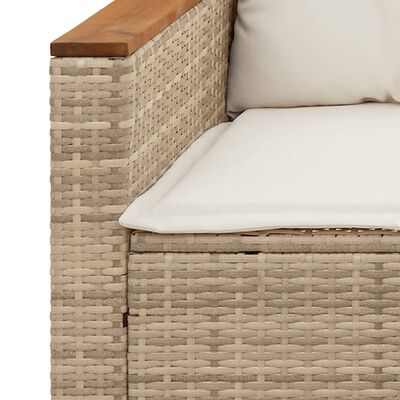vidaXL 5-dijelni set vrtnih sofa s jastucima poliratan i bagrem bež