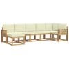 vidaXL Set vanjskih sofa 7 kom. Bijela i krem Poliester