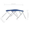 vidaXL Tenda bimini s 3 luka plava 183 x 180 x 137 cm