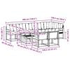 vidaXL Set vanjskih sofa s jastukom 9 pcs Prirodna i svijetlo siva