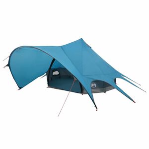 vidaXL Teepee &scaron;ator za 3 osobe Plava i siva 600 x 600 x 347 cm