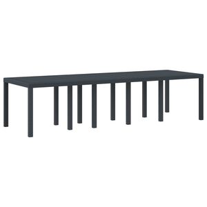 vidaXL Stol za vrt Antracit 300 x 100 x 73 cm poliratan
