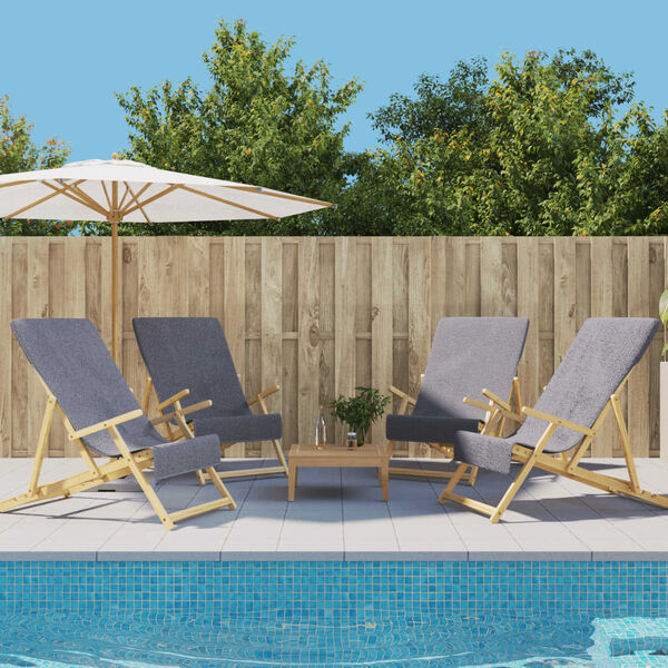 vidaXL Ručnici za plažu 4 kom antracit 60 x 135 cm od tkanine 400 GSM