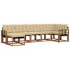 vidaXL Set vanjskih sofa s jastukom 7 pcs Prirodna i bež