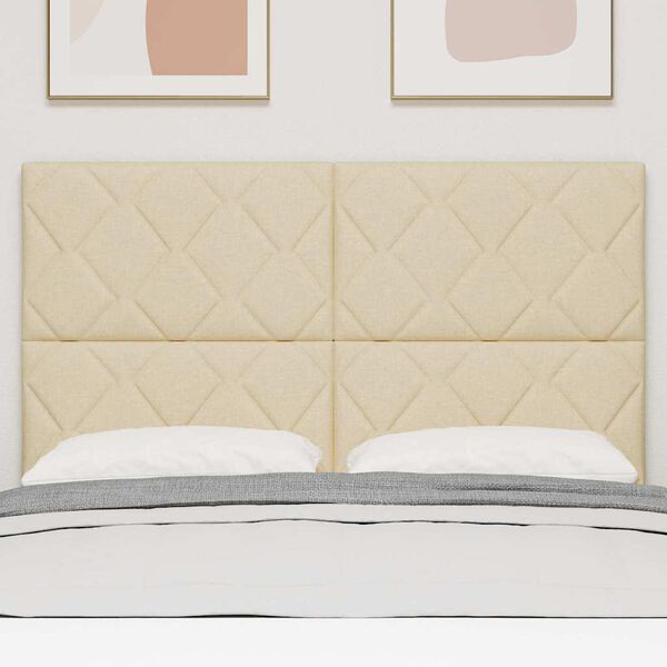 vidaXL Uzglavlje s uzglavljem Krema 160 cm Lažna koža