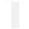 vidaXL Klizna vrata Bijela 83 x 232 cm Masivna borovina