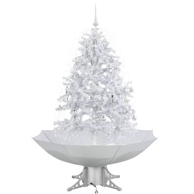 vidaXL Božićno drvce koje sniježi sa stalkom bijelo 140 cm