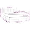 vidaXL Krevet box spring s madracem LED plavi 140x200 cm od tkanine