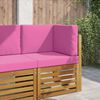 vidaXL Jastuk za vanjsku sofU 3 pcs Ružičasta Poliester