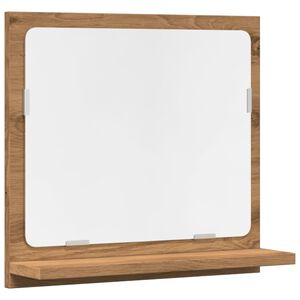 vidaXL Kupaonski ormarić s ogledalom Artisan hrast 40x11x37 cm