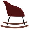vidaXL Stolica za ljuljanje od tkanine crvena boja vina
