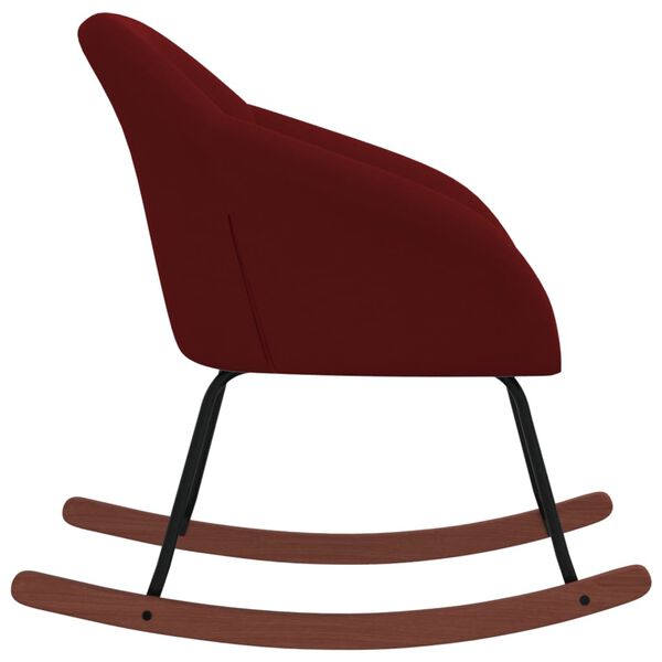 vidaXL Stolica za ljuljanje od tkanine crvena boja vina
