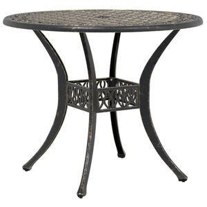 vidaXL Vrtni stol brončani &Oslash; 90 x 75 cm od lijevanog aluminija