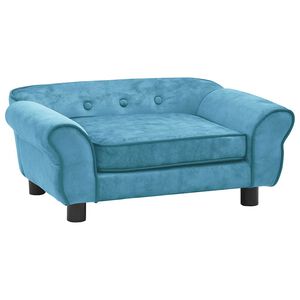 vidaXL Sofa za pse tirkizna 72 x 45 x 30 cm plišana