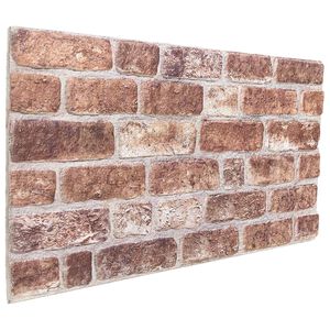 vidaXL Zidne panele 10 kom. 100 x 50 cm Smeđa EPS pjena