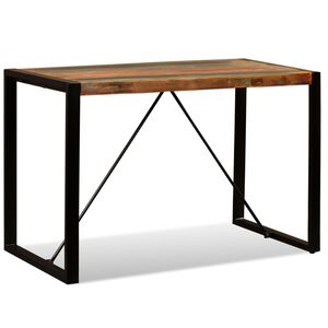 vidaXL Blagovaonski stol od masivnog obnovljenog drva 120 cm