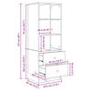 vidaXL Highboard s ladicama Umjetnički hrast 45,5 x 34 x 127 cm