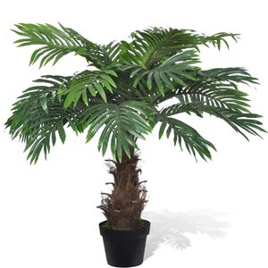 vidaXL Realistična umjetna palma cikas s posudom 80 cm