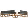 vidaXL Set vanjskih sofa 7 kom. Prirodna i antracit