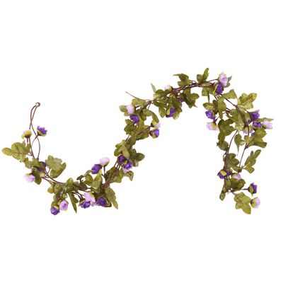 vidaXL Vijenci od umjetnog cvijeća 6 kom svjetloljubičasti 215 cm