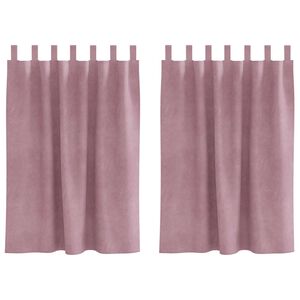 vidaXL Zavjese za zamračivanje 2 pcs Tamno ružičasta 140 x 140 cm